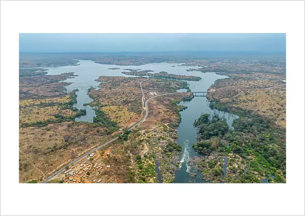 River barrage of the Cuanza river, Cuanza Sul province, Angola, Africa