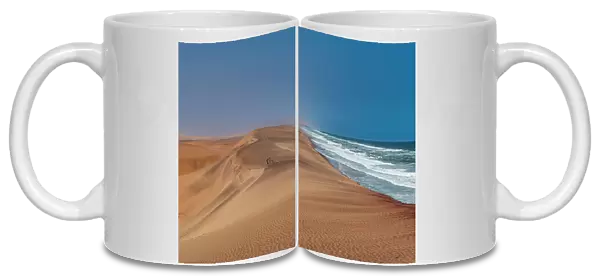 Sand dunes along the Atlantic coast, Namibe (Namib) desert, Iona National Park, Namibe, Angola, Africa