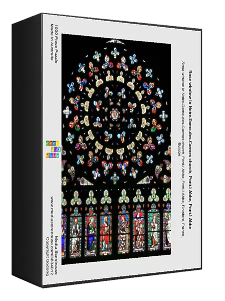 Rose window in Notre-Dame-des-Carmes church, Pont-l Abbe, Pont-l Abbe