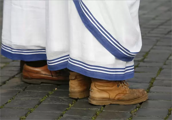 Shoes of the Missionaries of Charity, a congregation founded by Mother Teresa