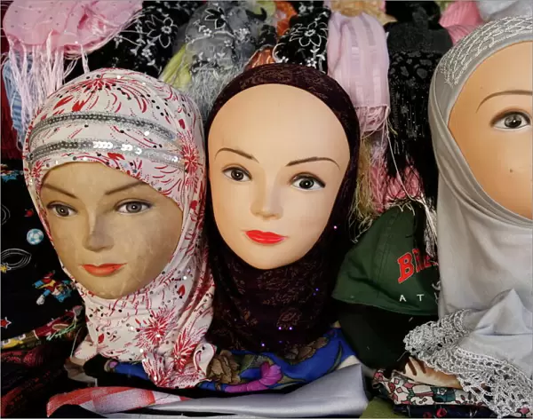 Islamic veils for sale, Jerusalem, Israel, Middle East