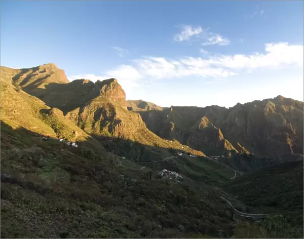 The hidden valley of Masca at sunset, Tenerife, Canary Islands, Spain, Europe