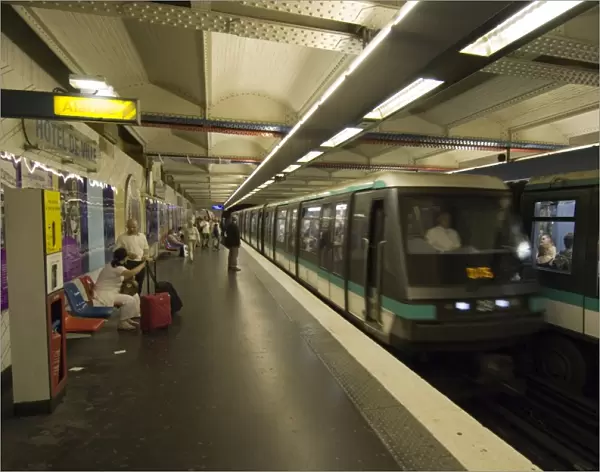Hotel de Ville Metro station, Paris, France, Europe