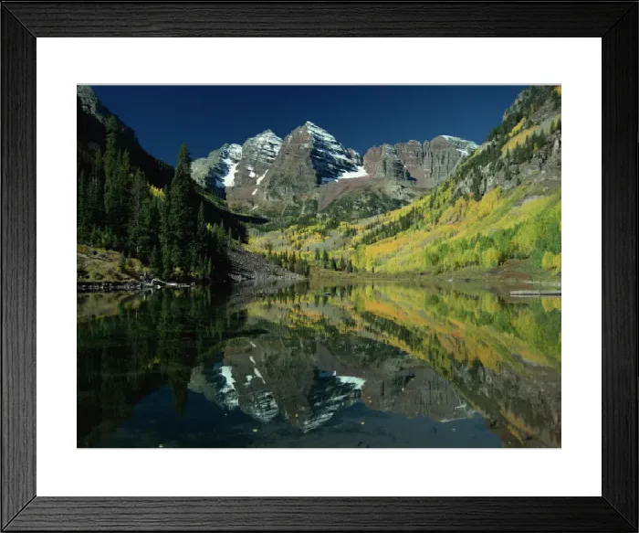 Framed Print : Maroon Bells Print - Aspen Colorado Landscape Reflection Framed Print : Maroon Bells Print - Aspen Colorado Landscape Reflection