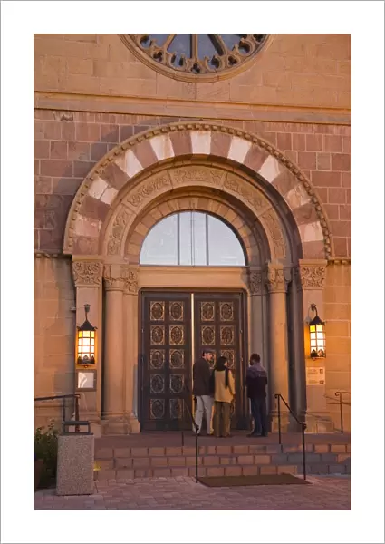 Front door of St. Francis Cathedral, City of Santa Fe, New Mexico, United States of America