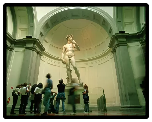 The statue of David by Michelangelo in the Galleria dell Accademia in Florence