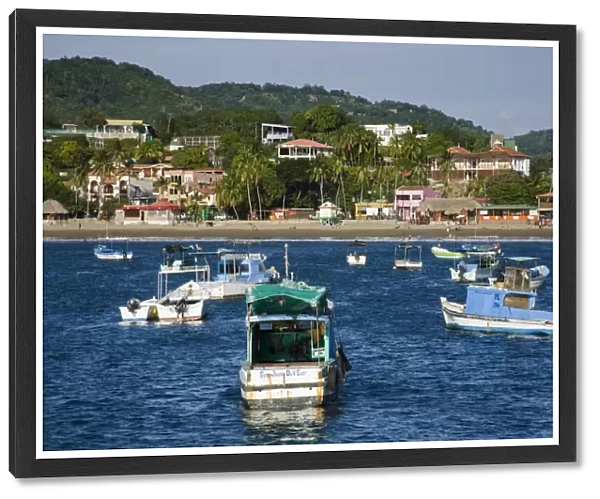 Boats in San Juan Del Sur harbor, Department of Rivas, Nicaragua, Central America
