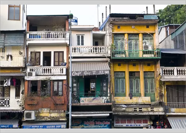 Traditional houses, Hanoi, Vietnam, Indochina, Southeast Asia, Asia