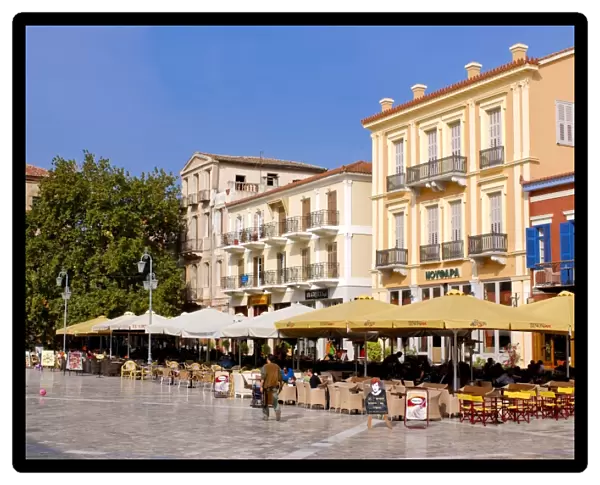 Central square of Nafplio, Peloponnese, Greece, Europe