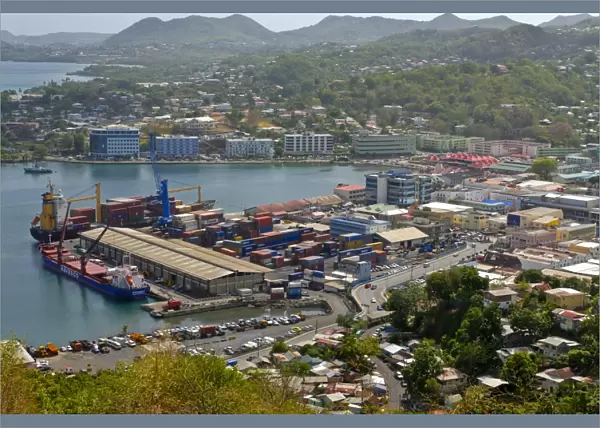 View over Castries, St. Lucia, Windward Islands, West Indies, Caribbean, Central America