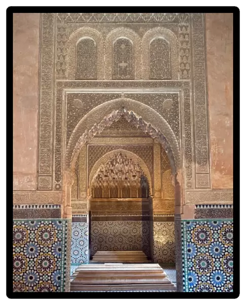 Saadian tombs, Marrakech, Morocco, North Africa, Africa