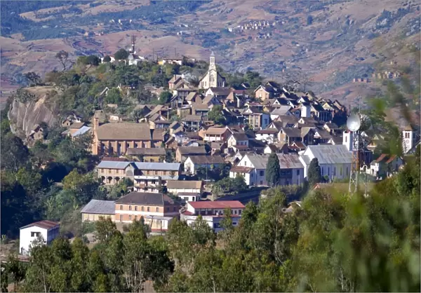 View over the town of Fianarantsoa, Madagascar, Africa