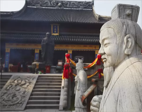 Statue in Confucius Temple, Fuzi Miao area, Nanjing, Jiangsu, China, Asia