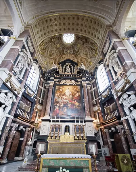 Canvas by Rubens in Onze Lieve Vrouwekathedraal, Antwerp, Flanders, Belgium, Europe