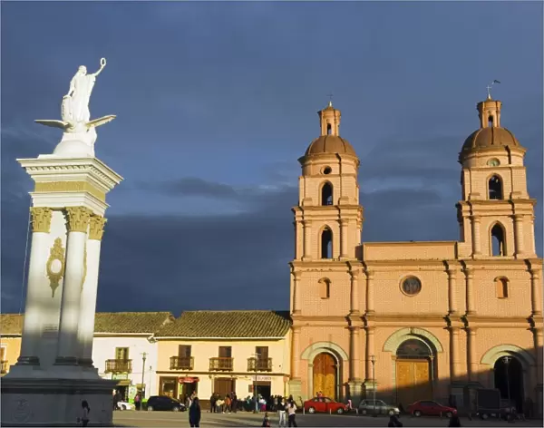 Central plaza and Cathedral, Ipiales, Colombia, South America