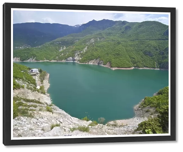 Artificial lake in the Mavrovo National Park, Macedonia, Europe