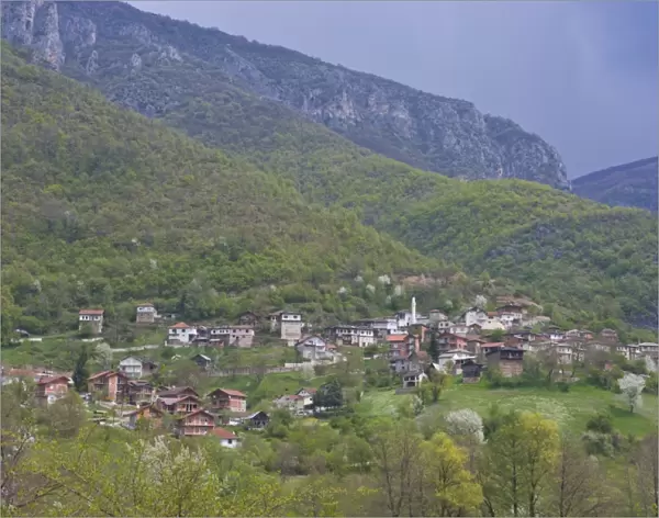 Mountain village in the Mavrovo National Park, Macedonia, Europe