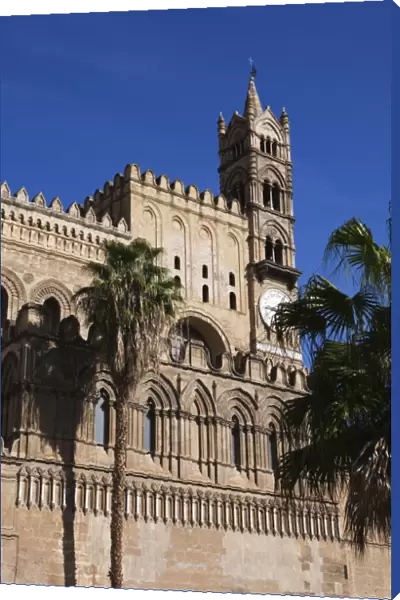 Exterior of the Norman Cattedrale (cathedral), Palermo, Sicily, Italy, Europe