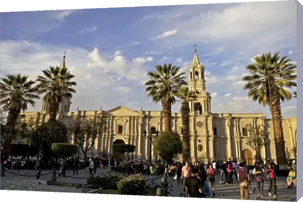 Plaza de Armas, Arequipa Cathedral in background, Arequipa, peru, peruvian, south america, south american, latin america, latin american South America