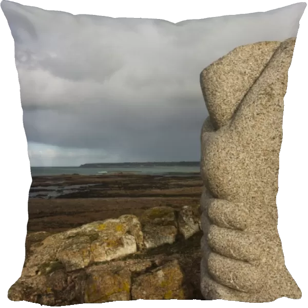St. Malo sculpture, Thanksgiving Memorial, La Corbiere, St. Brelade, Jersey, Channel Islands, United Kingdom, Europe
