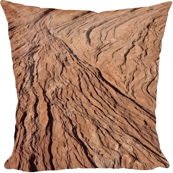 Sandstone layers eroded into a fan, Valley of Fire State Park, Nevada, United States of America, North America