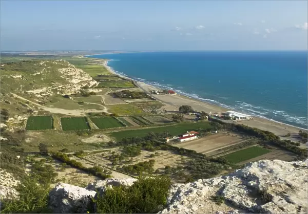 View along Episkopi Bay, Kourion (Curium), Limassol, Cyprus, Europe
