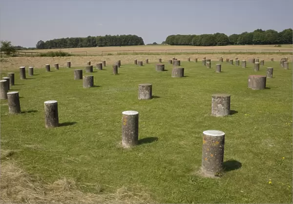 Woodhenge, showing circular design, Amesbury, Wiltshire, England, United Kingdom, Europe