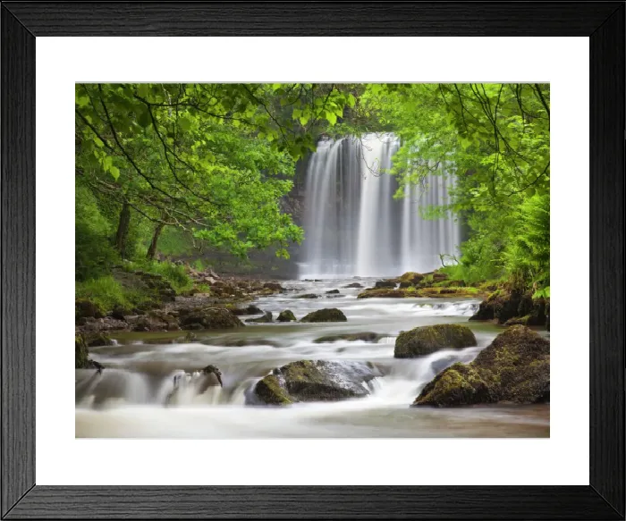 Framed Print : Sgwd yr Eira Waterfall Print, Brecon Beacons, Wales Framed Print : Sgwd yr Eira Waterfall Print, Brecon Beacons, Wales