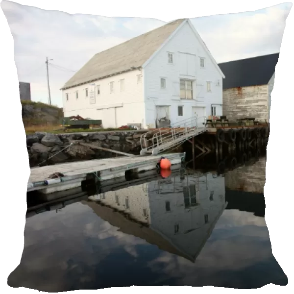 Fish warehouses, Runde, West Norway, Norway, Scandinavia, Europe