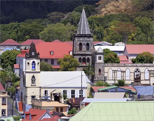 Churches in Roseau, Dominica, Windward Islands, West Indies, Caribbean, Central America