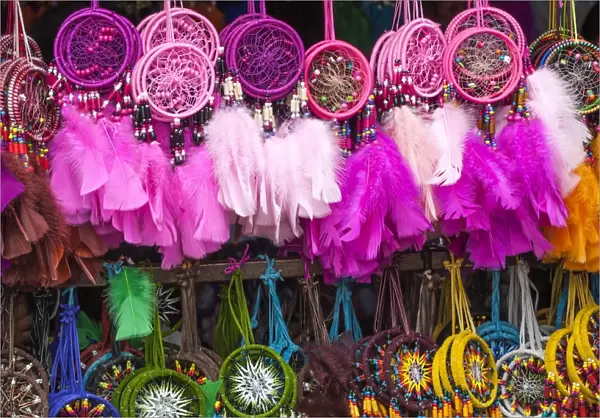 Otavalo market, souvenir shop, Imbabura Province, Ecuador, South America