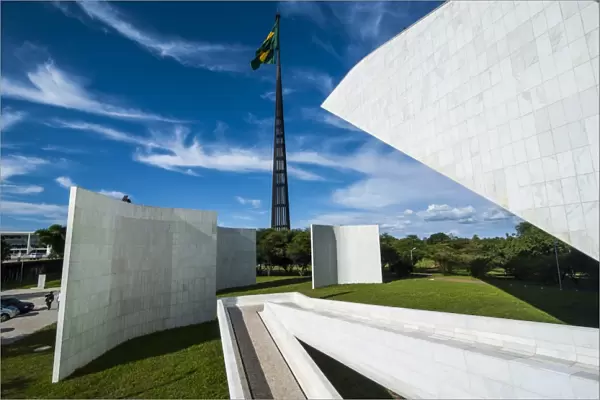Architecture of Oscar Niemeyer at the Plaza of the Three Powers, Brasilia, UNESCO World Heritage Site, Brazil, South America