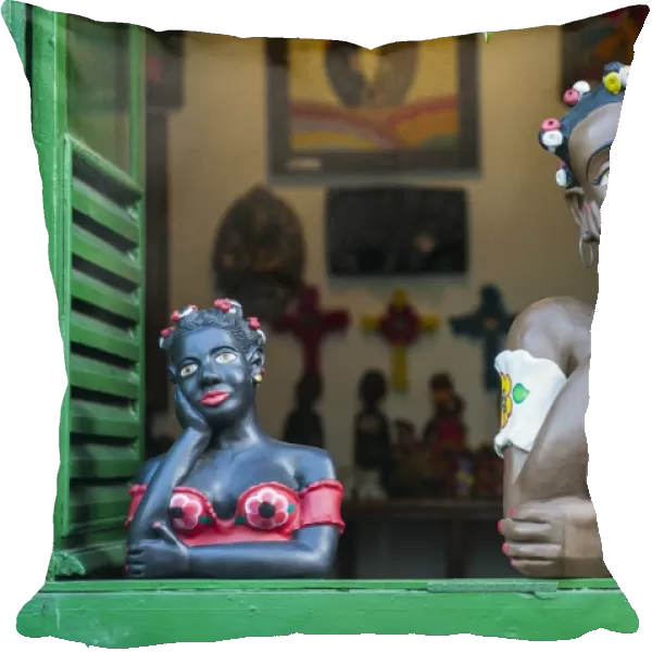 Traditional puppets in a window in Sao Joao del Rei, Minas Gerais, Brazil, South America