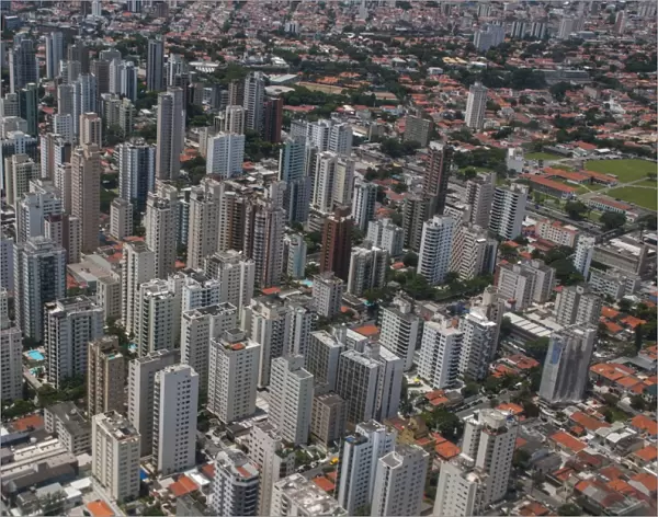 Aerial of Sao Paulo, Brazil, South America