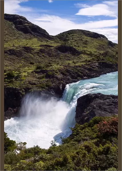Salto Grande waterfall in the Torres del Paine National Park, Patagonia, Chile, South America