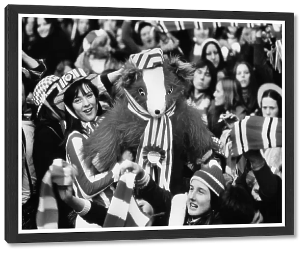 Sunderland fans with a giant teddy bear during the 1973 FA Cup homecoming to Roker Park