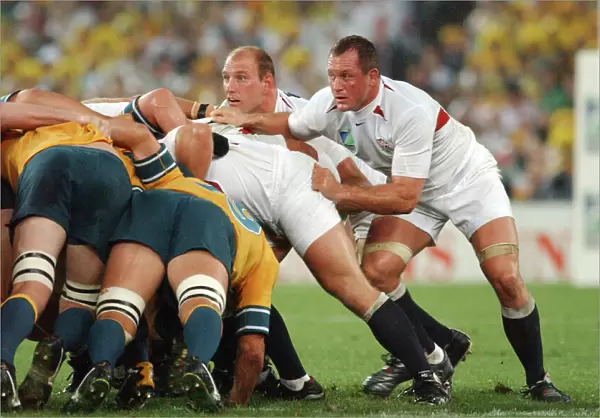 Lawrence Dallaglio and Richard Hill during the 2003 World Cup Final