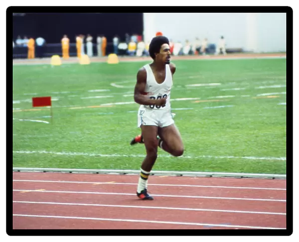 A 17 year old Daley Thompson competes at the 1976 Montreal Olympics