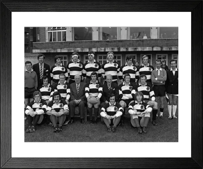 Framed Print : A 1973 print of the Barbarians team that defeated the All Blacks at Cardiff Framed Print : A 1973 print of the Barbarians team that defeated the All Blacks at Cardiff