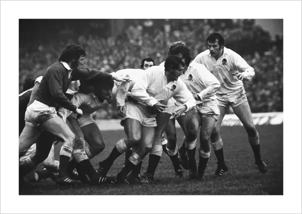 Englands Mike Burton during the 1976 Five Nations