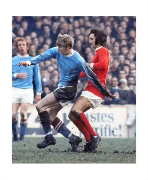 Manchester Uniteds George Best and Manchester Citys Colin Bell