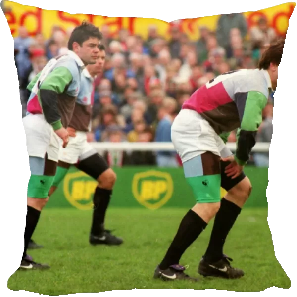 Simon Halliday and Will Carling of Harlequins - 1992 Pilkington Cup semi-final