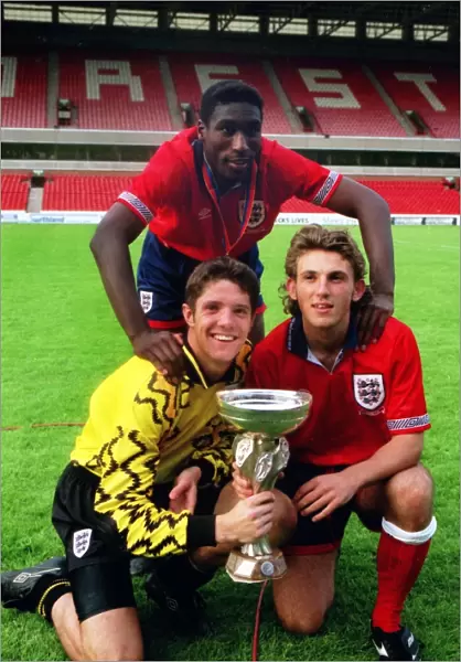The Spurs player who won the 1993 European U18 Championship with England - Sol Campbell, Darren Caskey and Chris Day