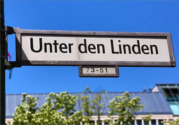 Unter den Linden street sign in Berlin, Germany