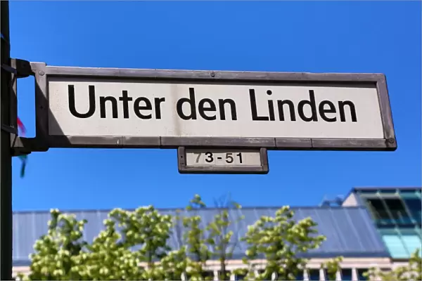 Unter den Linden street sign in Berlin, Germany