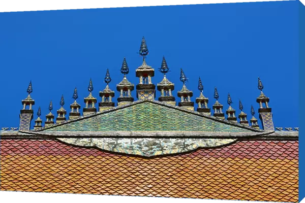 Roof decoration on Wat Nong Sikhounmuang Temple, Luang Prabang, Laos
