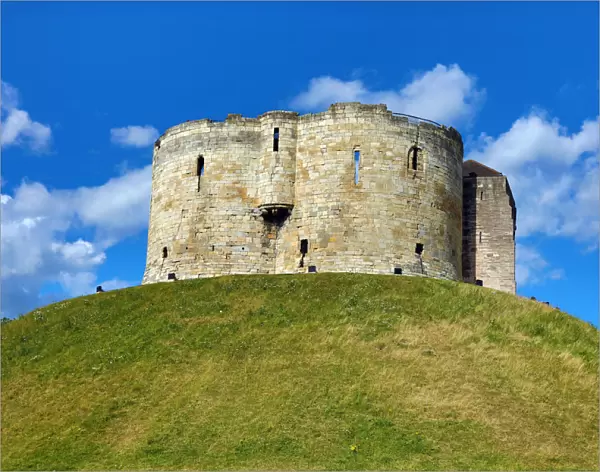 Cliffords Tower at York Castle in York, Yorkshire, England