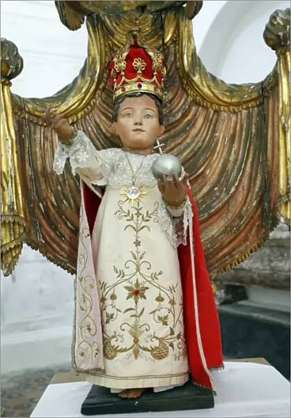 Christ the King as a child in a church in Erice, Sicily, Italy
