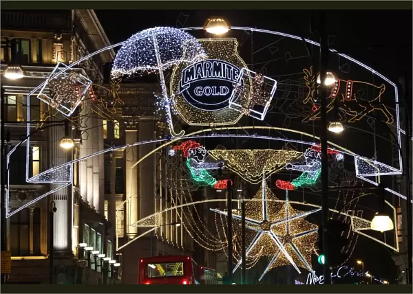 Christmas Lights and decorations in Oxford Street, London
