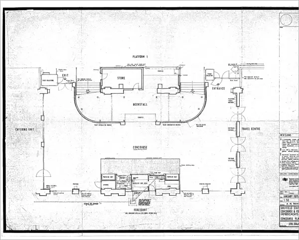 Sheffield Station Concourse and Forecourt Improvements - Concourse Plan [January 1975]